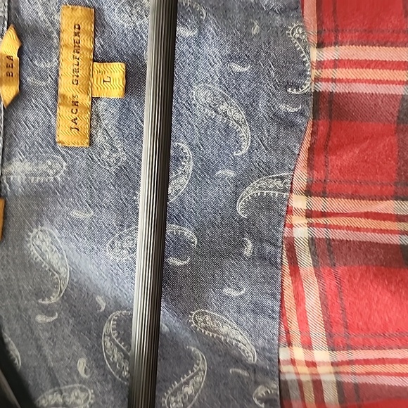 Jachs Girlfriend Womens Multicolor Bea Flannel Collared Button Down - Picture 7 of 10